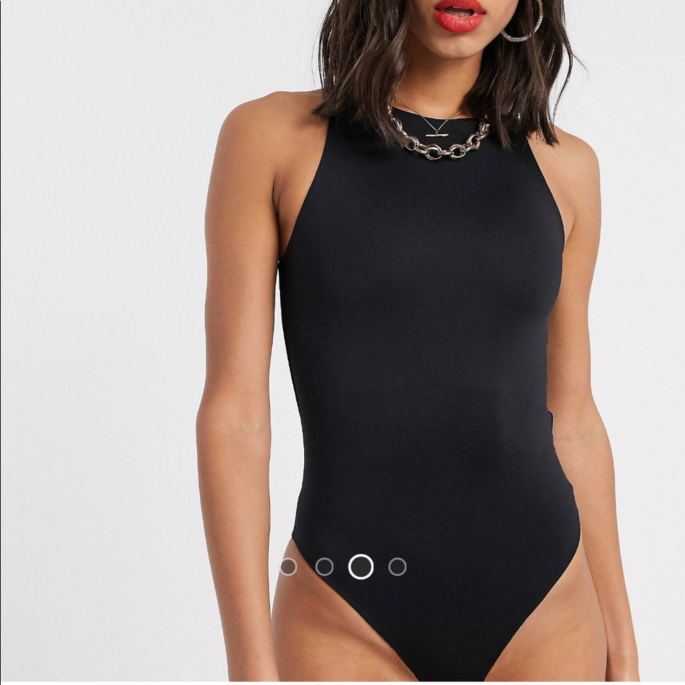 High Neck Black Bodysuit